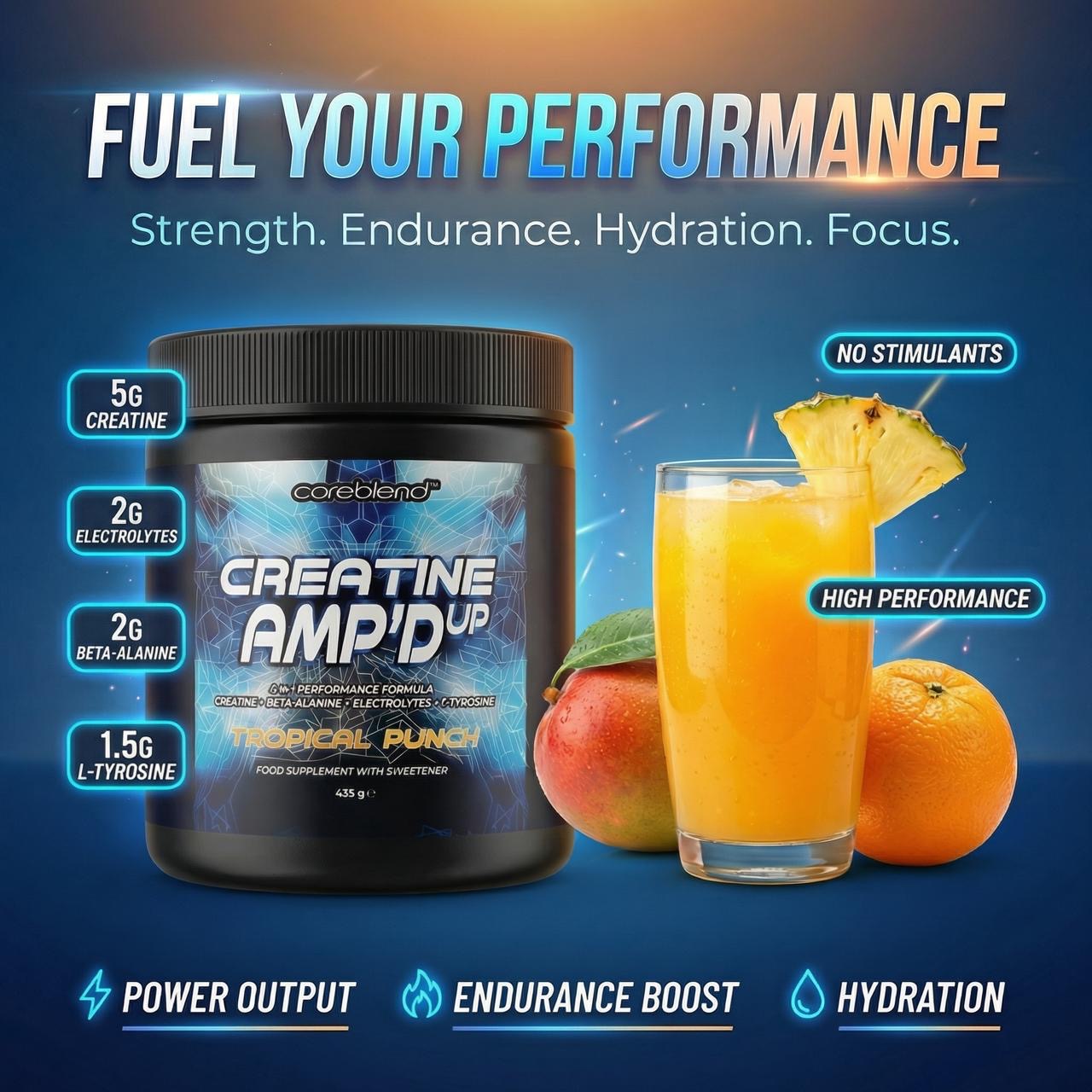 Creatine AMP’D up Tropical Punch
