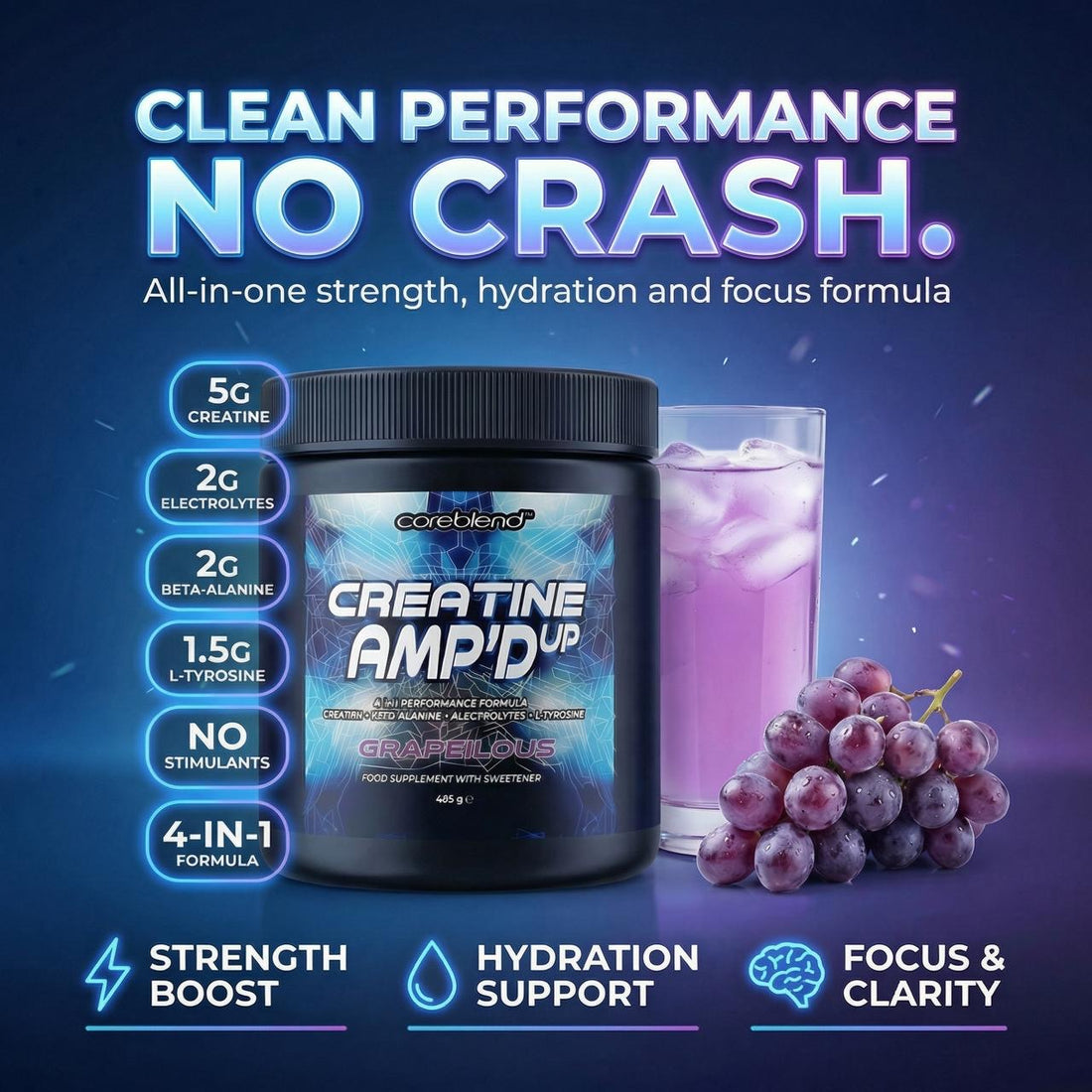 Creatine AMP’D up Grapeilious